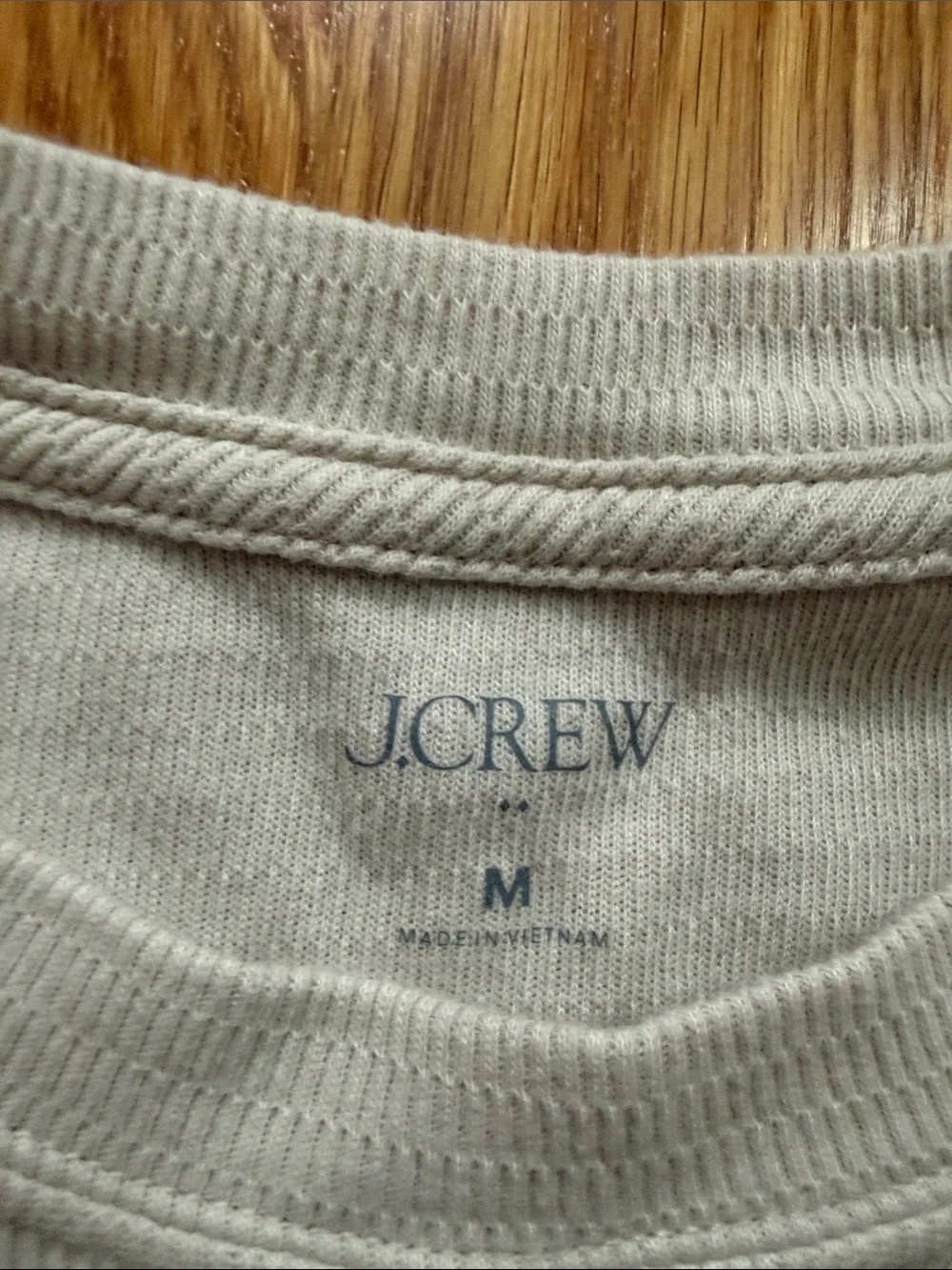 J. Crew Men's Crewneck Sweater in Light Cream